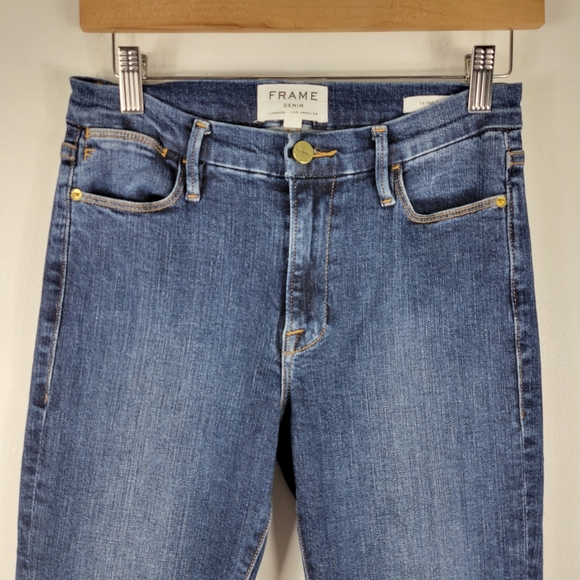Frame Le High Straight Cuffed High Waist Jeans Ardmore - Picture 2 of 10